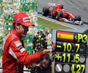пазл Фернандо Алонсо - Ferrari-ГП Бразилии 2010 (3-е место)